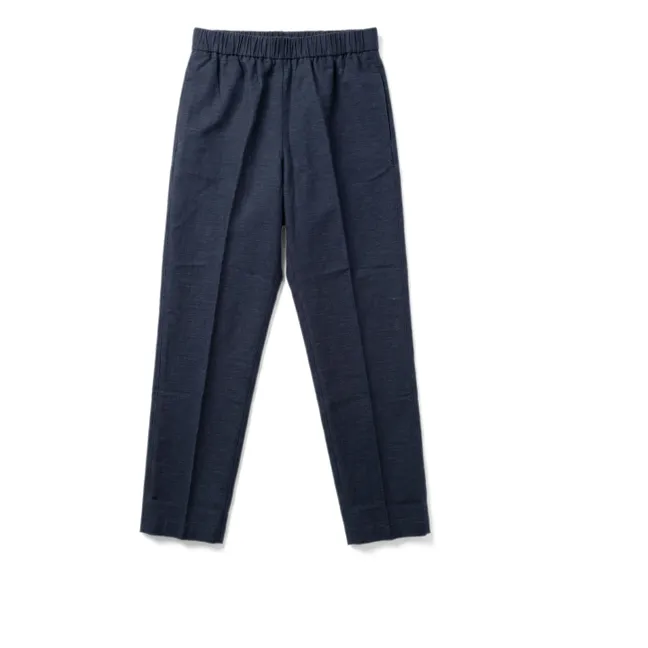 Pantalon Gabardine de Coton | Bleu nuit
