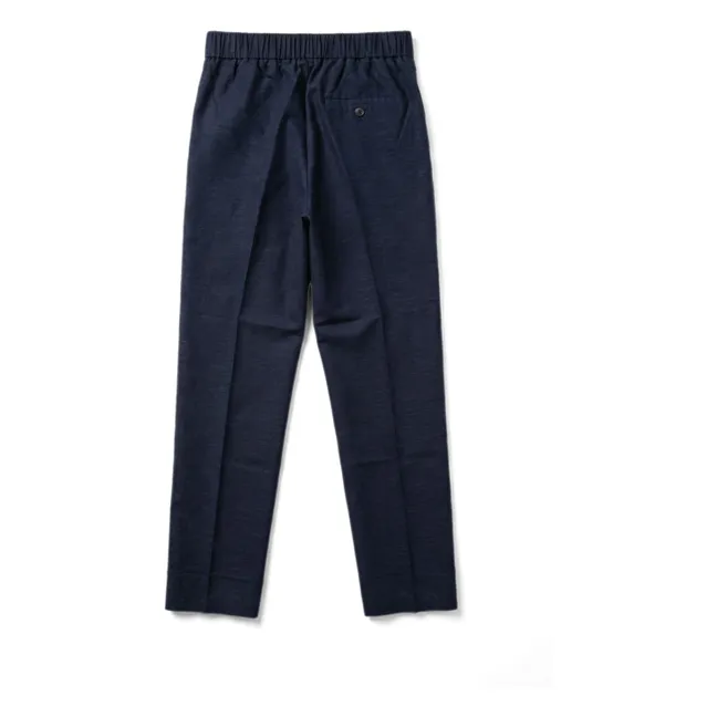 Pantalon Gabardine de Coton | Bleu nuit