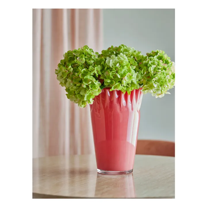 Janine glass vase | Coral- Product image n°1