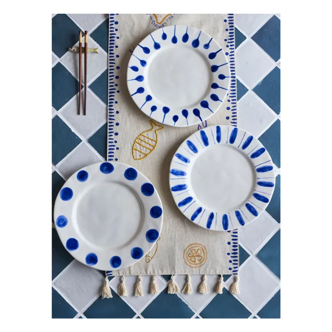 Assiettes Linora - Set de 3 | Bleu