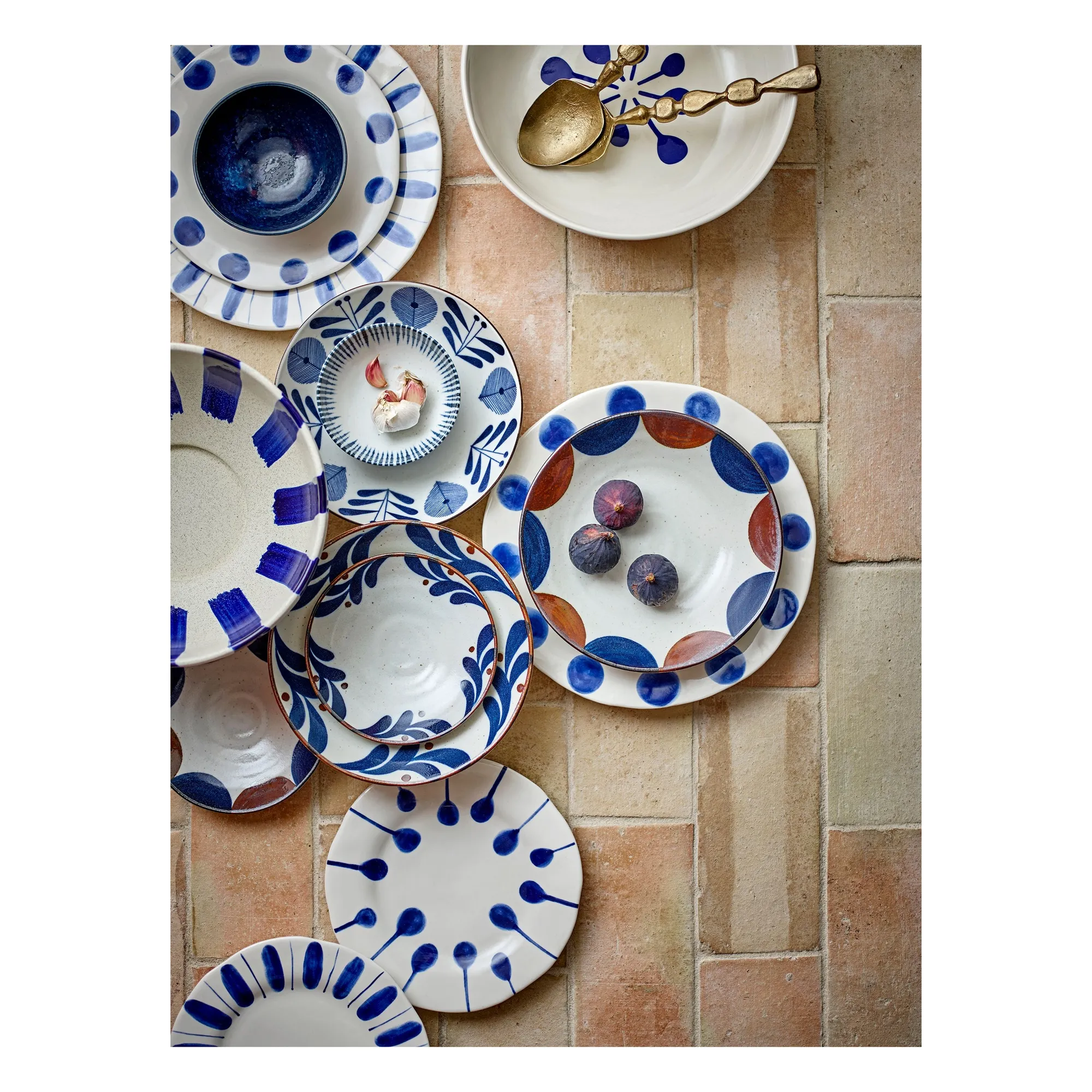 Assiettes à dessert Linora - Set de 3 | Bleu- Image produit n°6