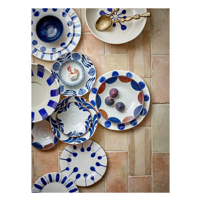 Linora dessert plates - Set of 3 | Blue