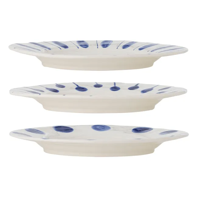 Assiettes Linora - Set de 3 | Bleu
