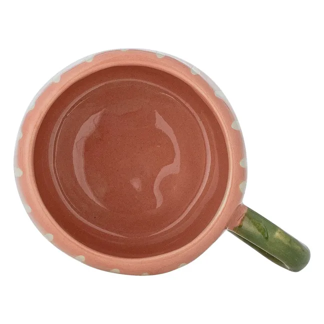 Nini striped stoneware mug | Pink
