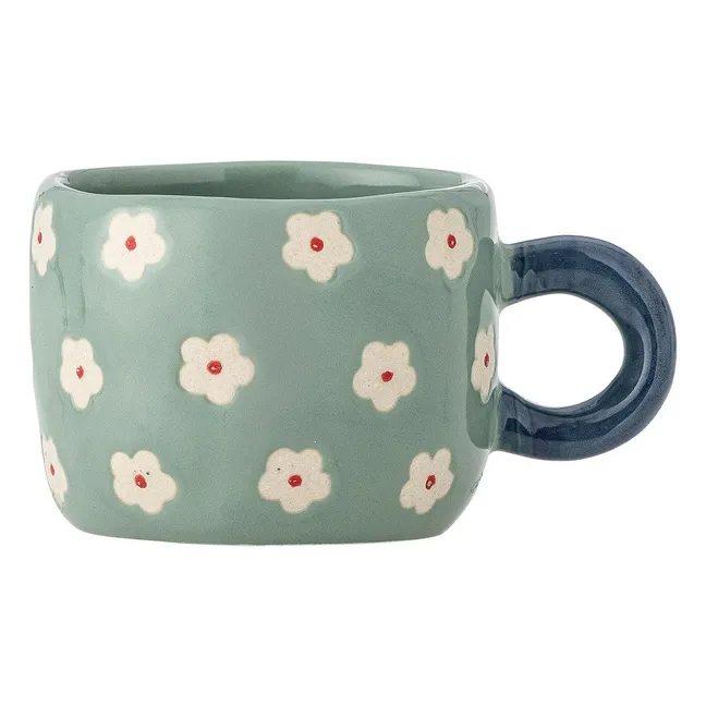 Tasse en grès à fleurs Nini | Bleu