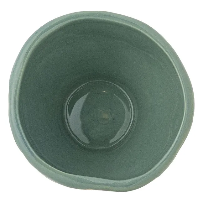 Stoneware bowl with flowers Nini | Blue