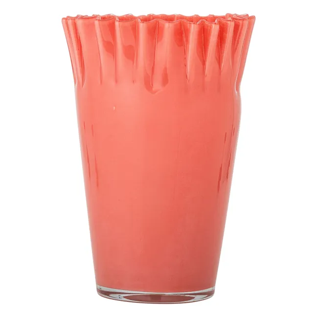 Janine glass vase | Coral