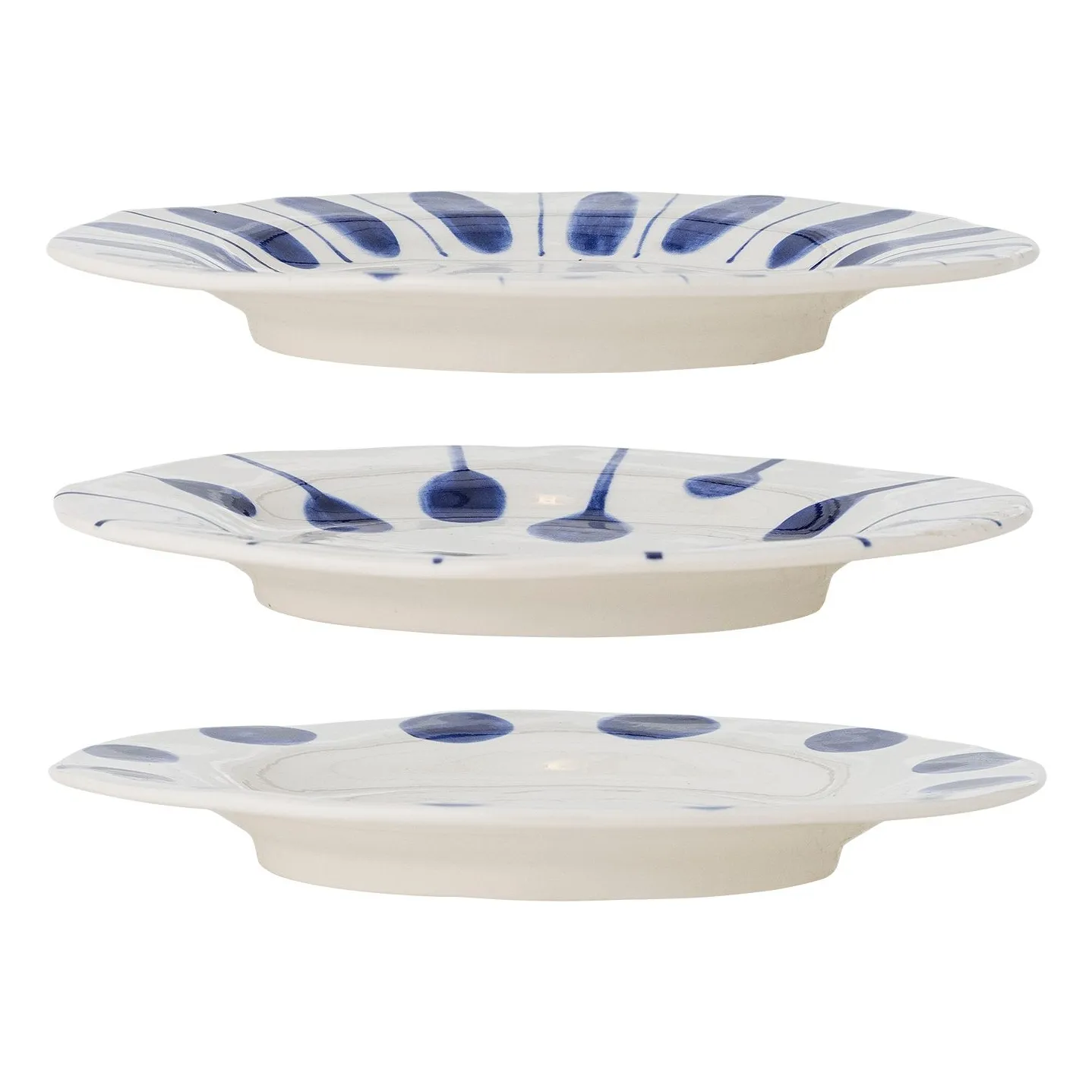 Assiettes à dessert Linora - Set de 3 | Bleu- Image produit n°3