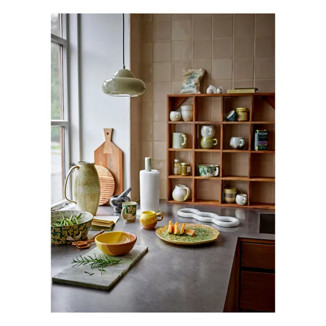 Emy marble paper towel holder | Green