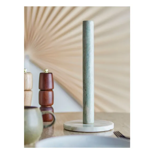 Emy marble paper towel holder | Green