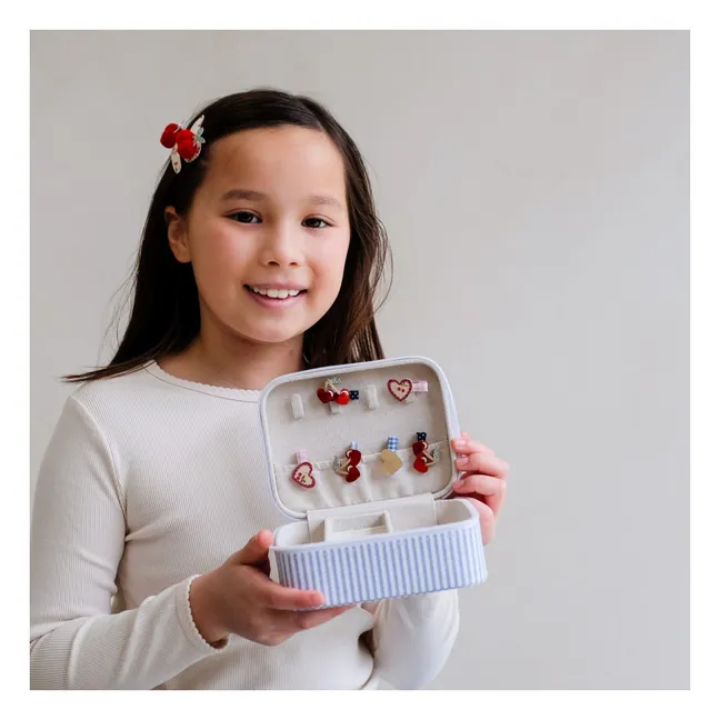 Joyero de cerezas | Azul