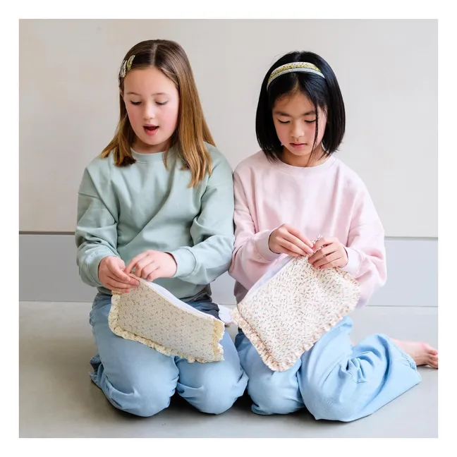 Kirsche Clutch | Cremefarben