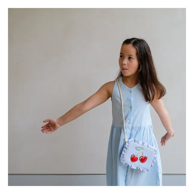Striped Cherry Bag | Blue