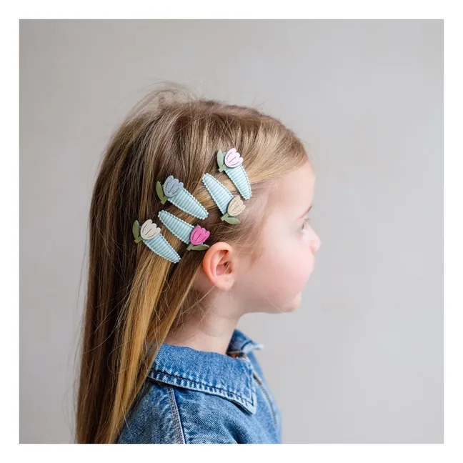 Juego de 5 clips Tulipán | Turquoise