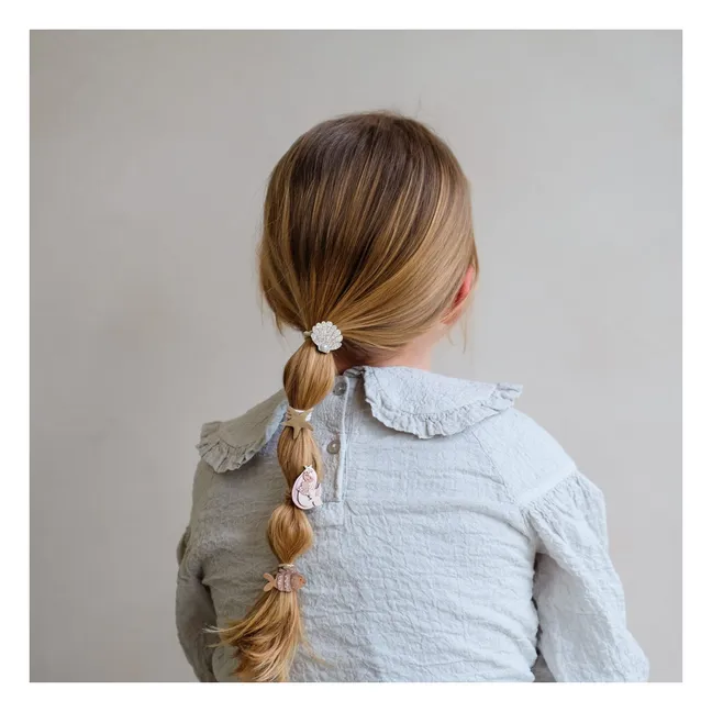 Set of 8 Mini Mermaid Scrunchies | Gold