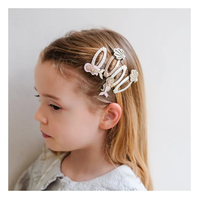 Lot de 4 Barrettes Sirène | Doré