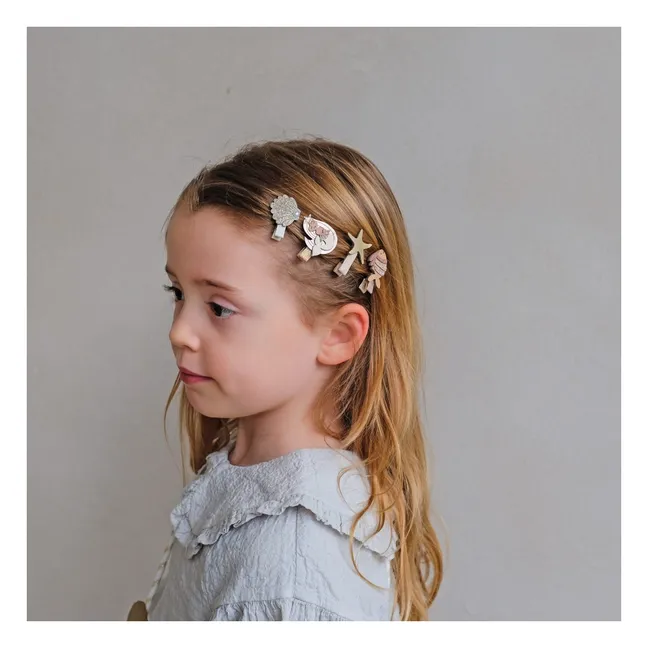 Set of 8 Mini Mermaid clips | Gold