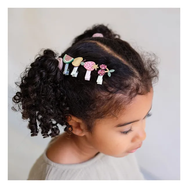 Lot de 5 Barrettes Fruits | Vert