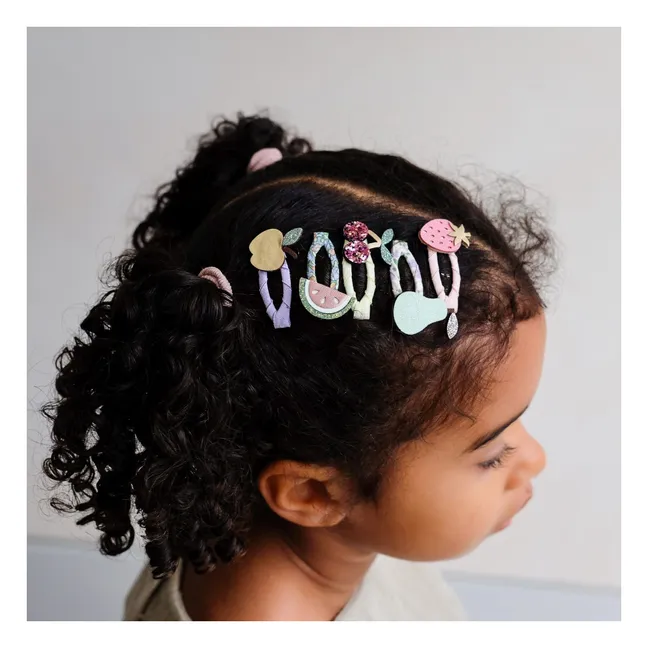 Lot de 5 Barrettes Salade de Fuits | 	Lilas