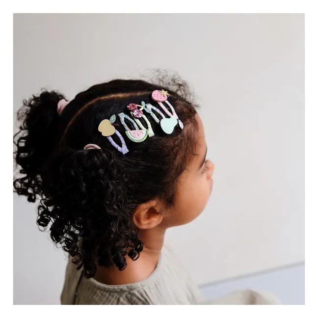 Lot de 5 Barrettes Salade de Fuits | 	Lilas