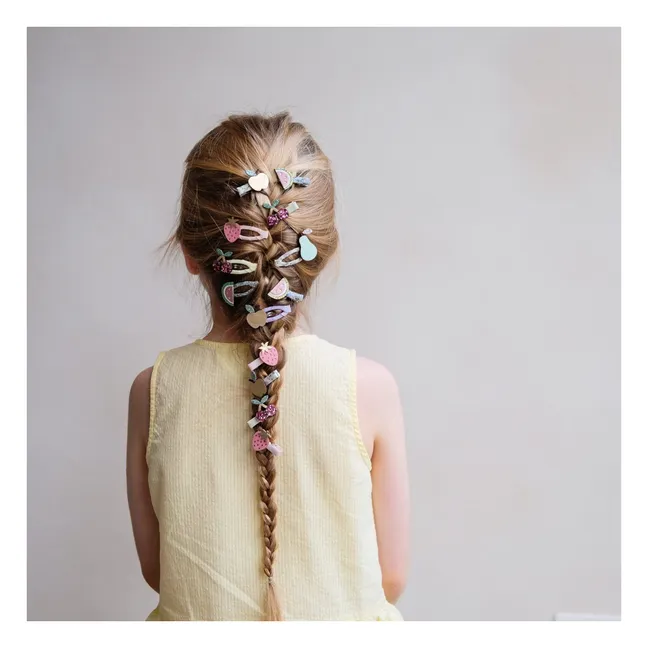 Lot de 5 Barrettes Salade de Fuits | 	Lilas