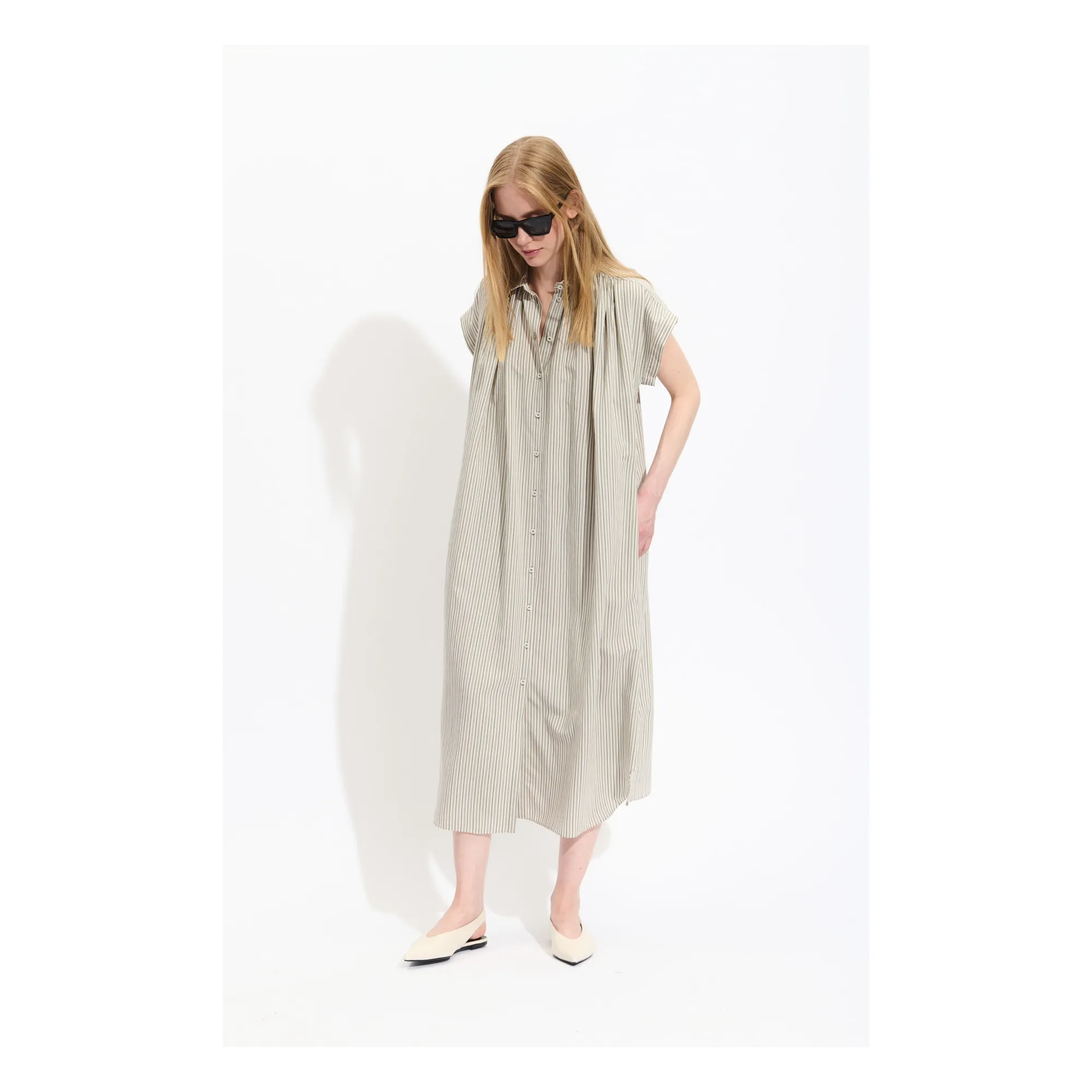 Bellepiece Green Sardinia Stripes Dress