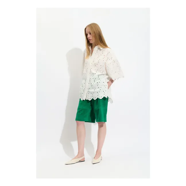 Blouse Brodée Pio Coton | Blanc