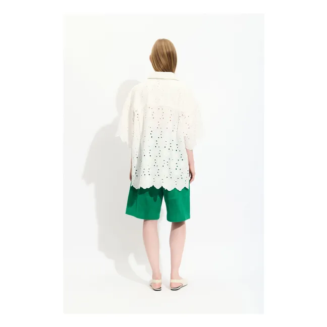 Blouse Brodée Pio Coton | Blanc