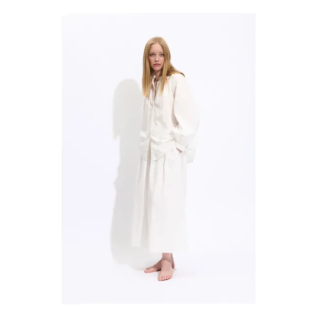 Jeff Cotton Poplin Blouse | White