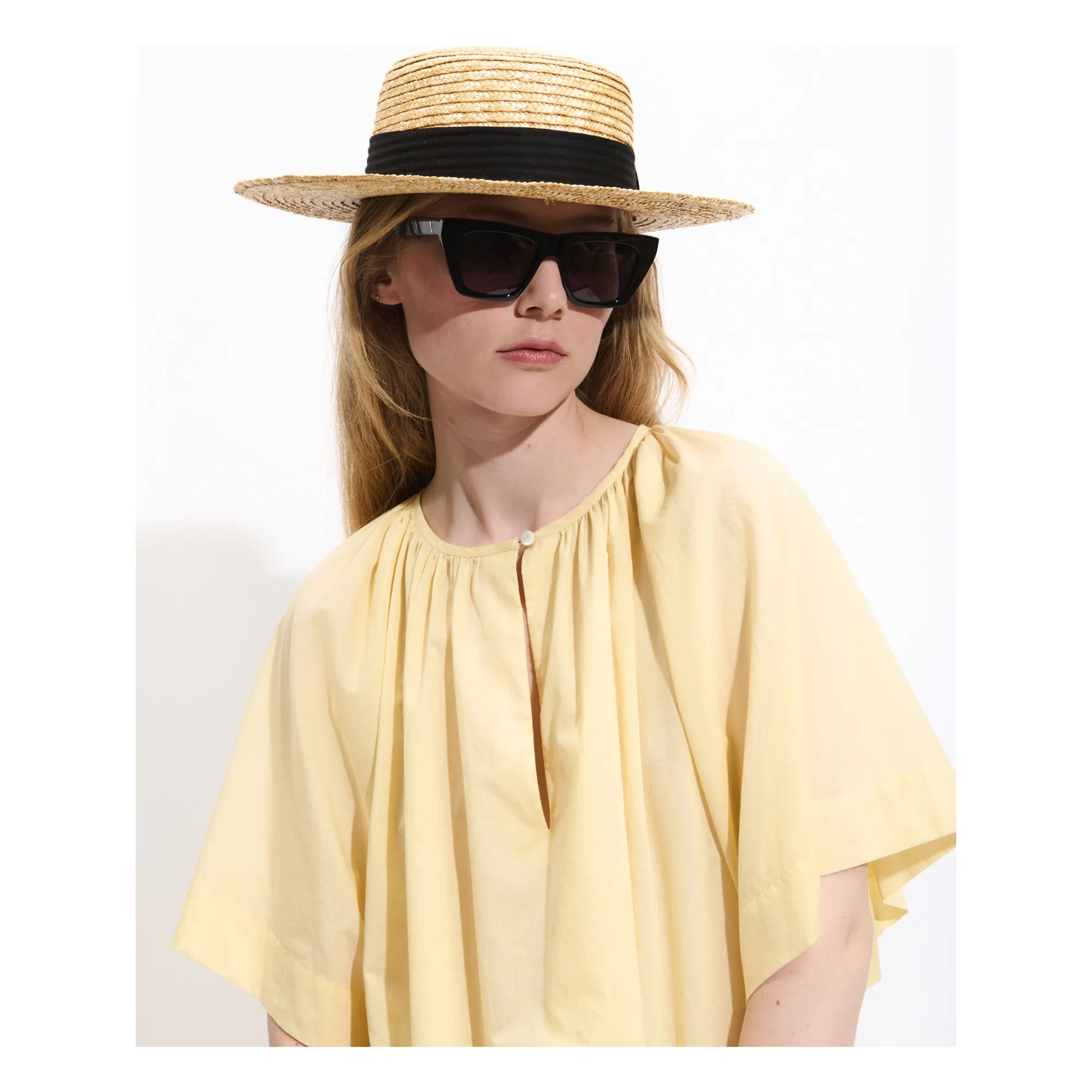 Blouse Carmela Coton | Jaune- Image produit n°3