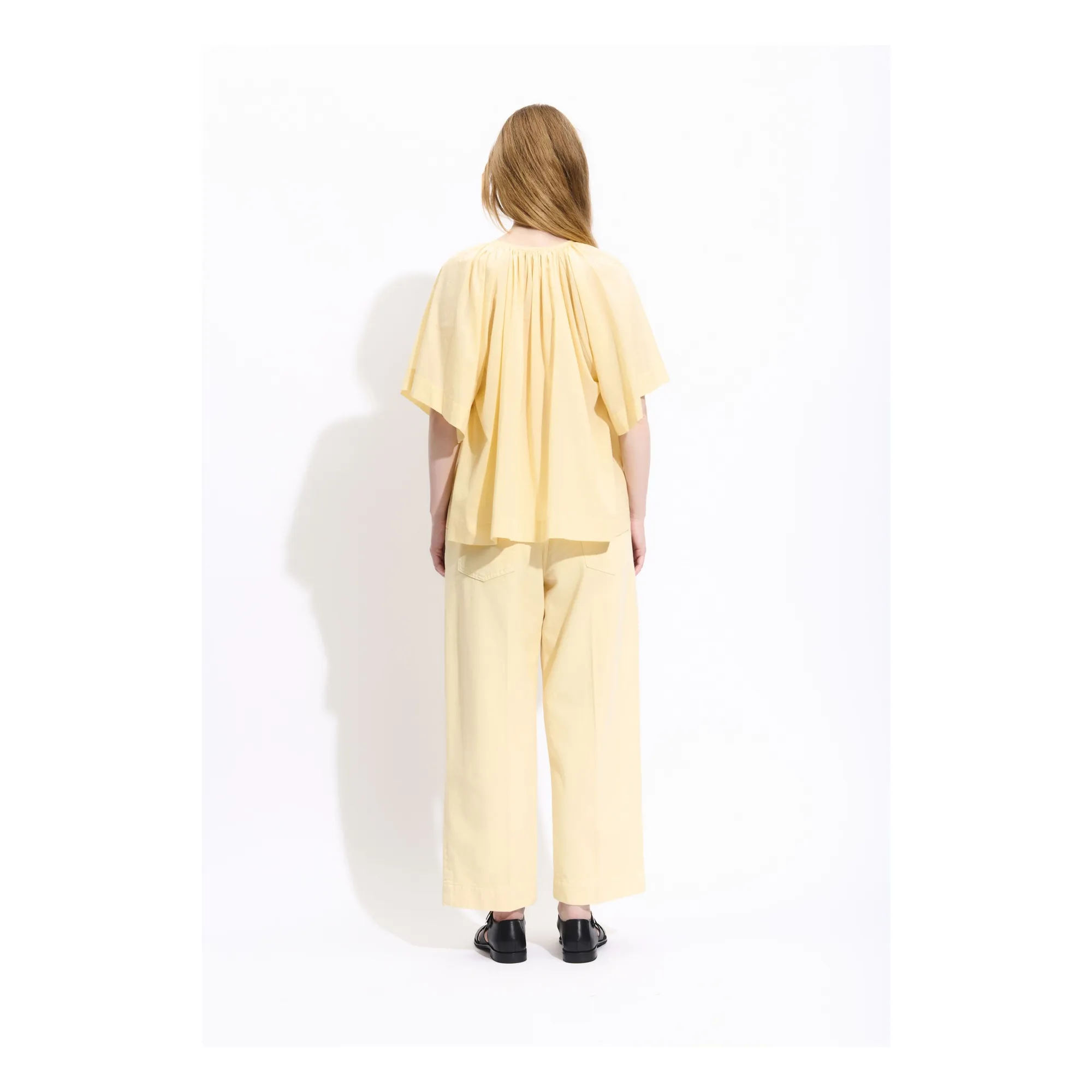 Blouse Carmela Coton | Jaune- Image produit n°2