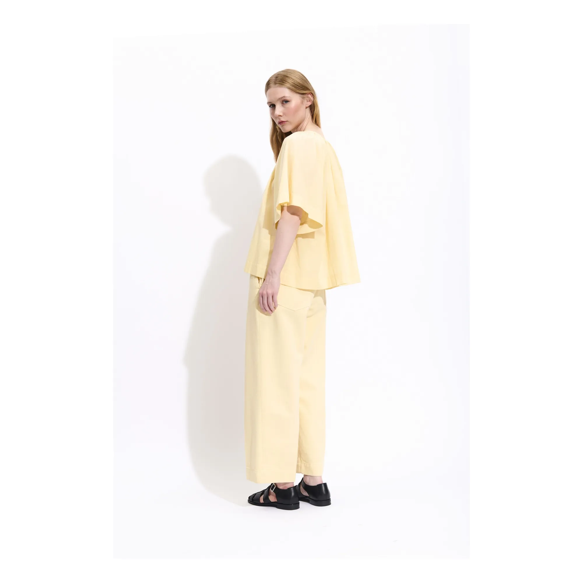 Blouse Carmela Coton | Jaune- Image produit n°1