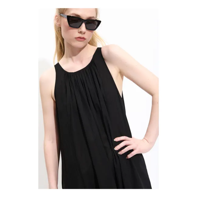 Robe Biaccio Voile de Coton | Noir