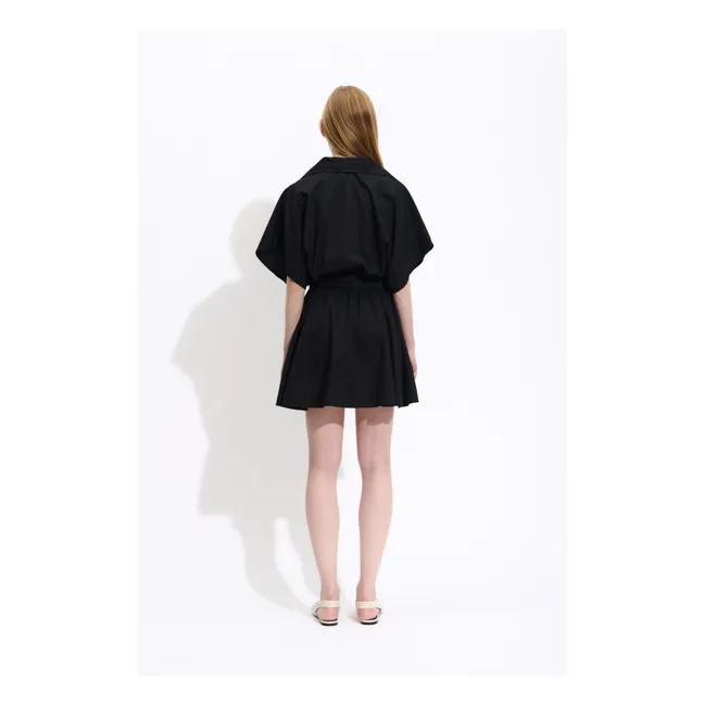 Robe Tara Popeline de Coton | Noir