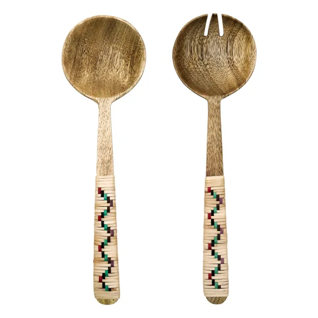 Wooden salad servers  | Bois clair