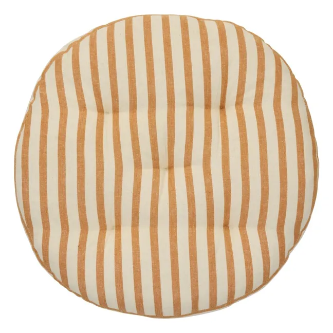 Striped cotton chair cover | Yellow