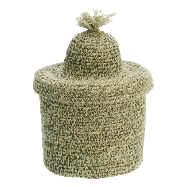 Sea rush storage basket | Green