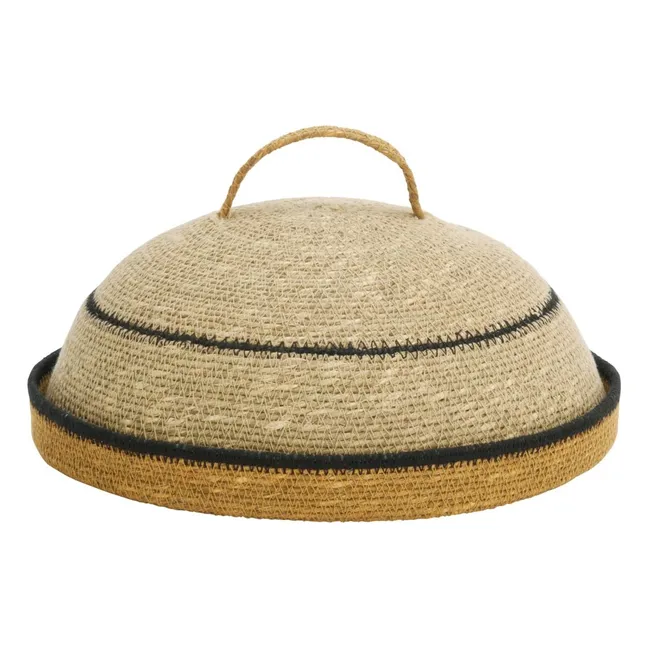 Plat avec cloche en jonc de mer