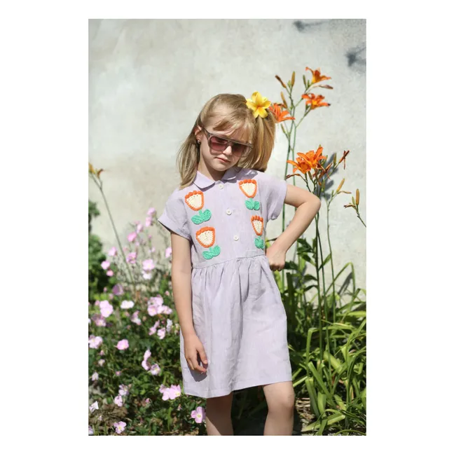 Mila Linen dress | Mauve
