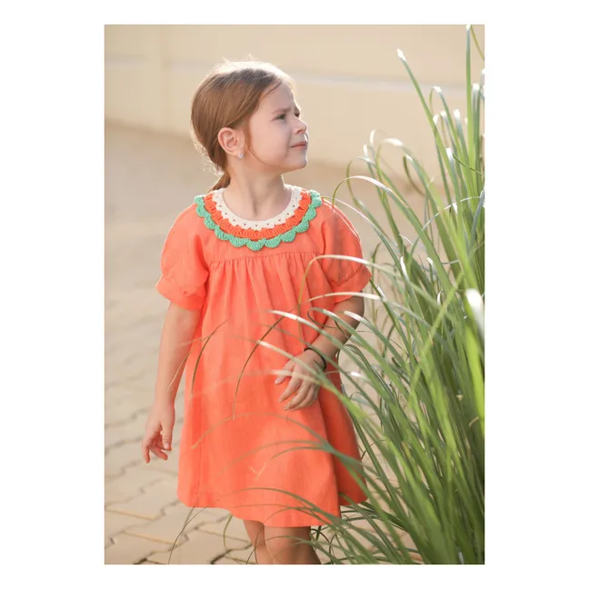 Amalia Linen Dress | Orange