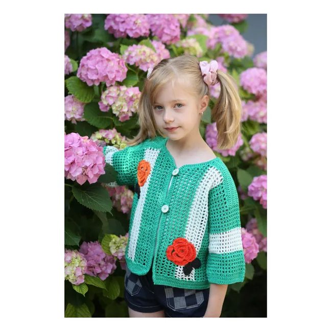 Penelope Crochet Jacket | Green