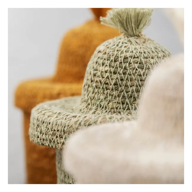 Cesta de junco de mar | Verde