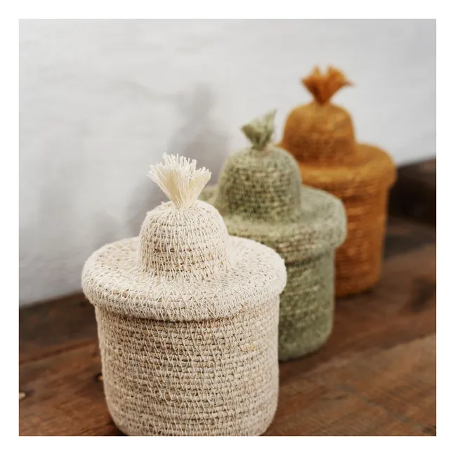 Sea rush storage basket | Green