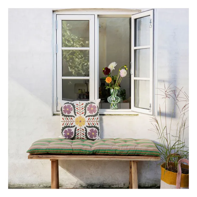 Suzani embroidered cushion cover | Pink