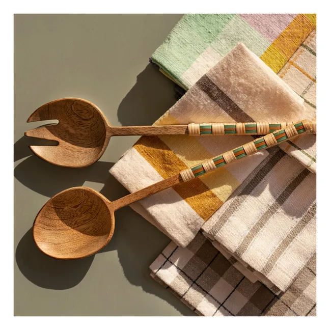 Servidores de ensalada de madera  | Bois clair