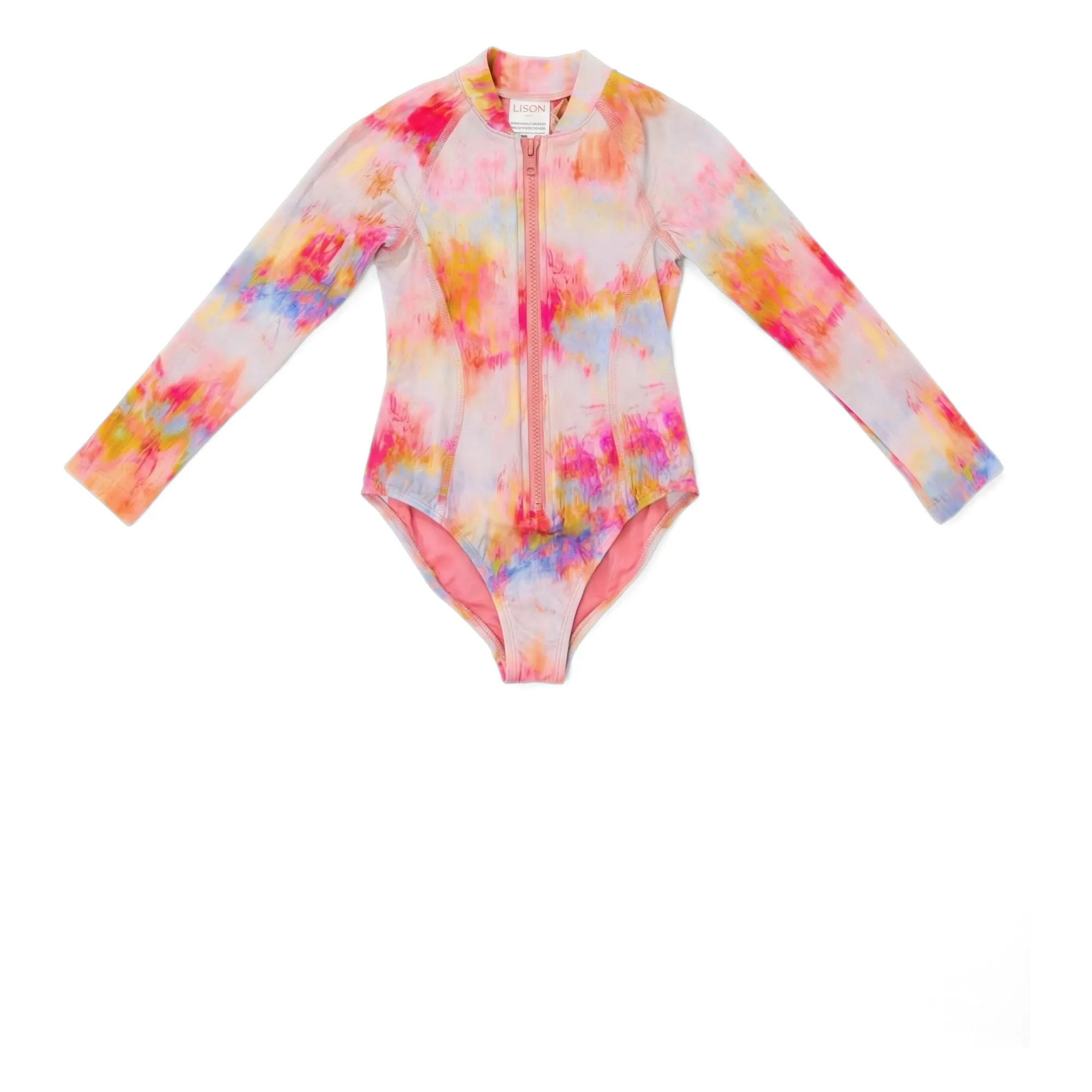 Lison Paris Pink Daiquiri Tie And Dye Recycled Fiber Uv Protection Swimsuit