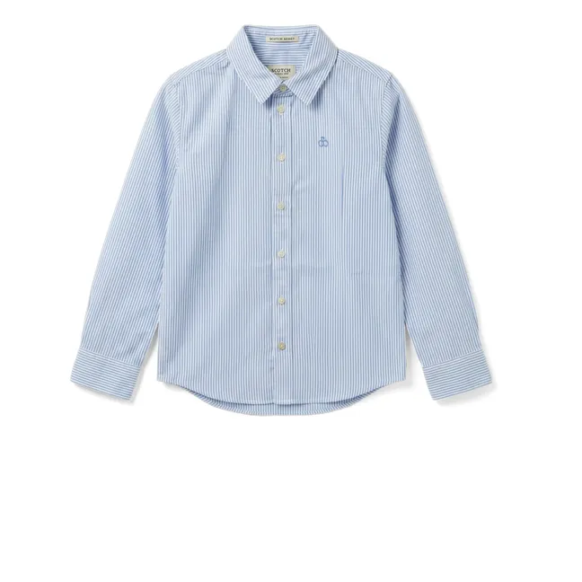 Chemise Oxford Rayée | Bleu