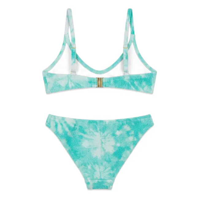 Maillot de Bain 2 Pièces Taha'a Tie and Dye | Turquoise