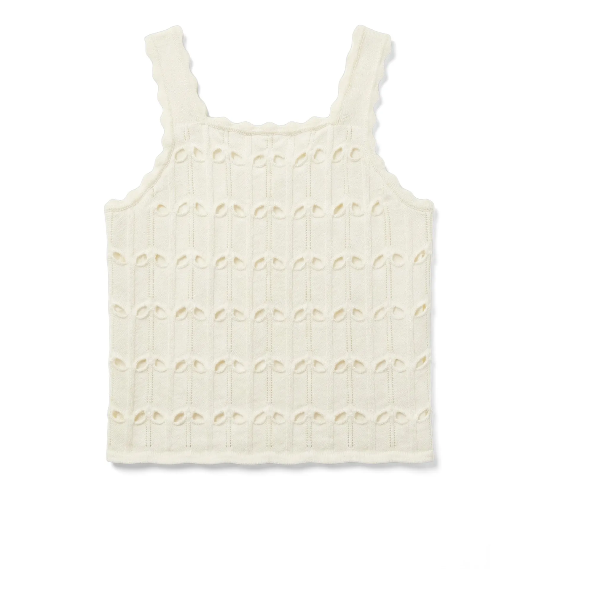 Top Maille Ajourée  | Blanc- Image produit n°0