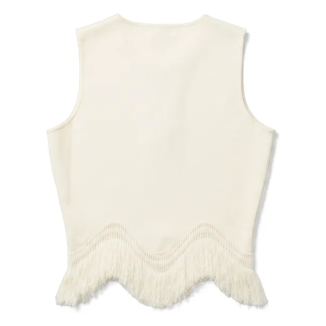 Koa Fringe Top | Ecru